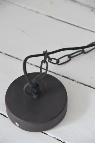 Taklampe - Metall - Blank Svart - 25 x Ø30 cm - www.frokenfraken.se