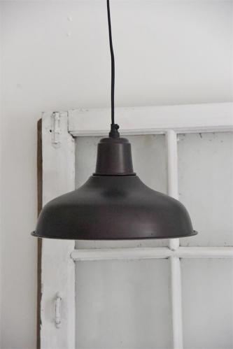 Taklampe - Metall - Blank Svart - 25 x Ø30 cm - www.frokenfraken.se