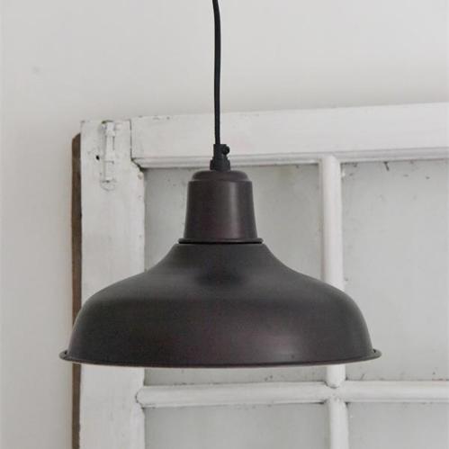Taklampe - Metall - Blank Svart - 25 x Ø30 cm - www.frokenfraken.se