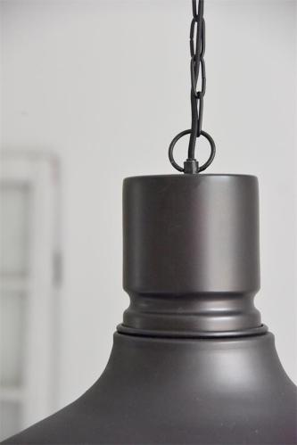 Taklampe - Metall - Blank Svart - 44 x Ø50 cm - www.frokenfraken.se