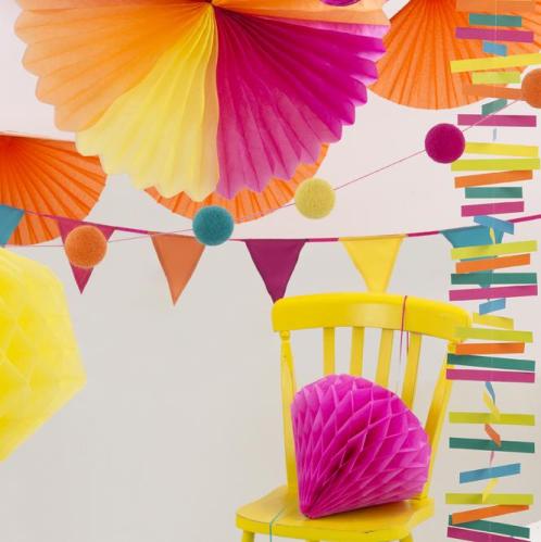 Vimpel i stoff - Fiesta Bunting- 3 m - www.frokenfraken.se