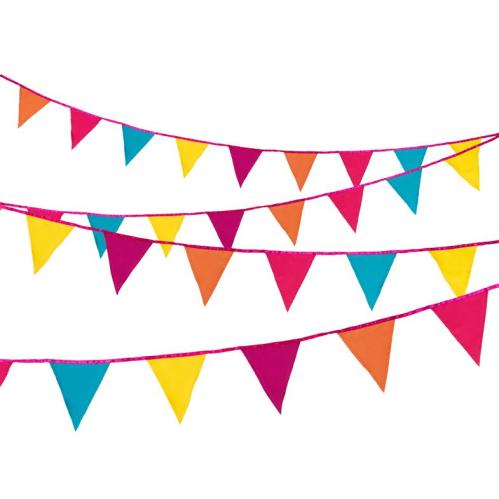 Vimpel i stoff - Fiesta Bunting- 3 m - www.frokenfraken.se
