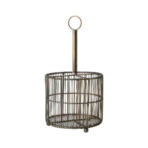 Bestikkholder - Antikk messing - Ø15 x 31 cm - www.frokenfraken.se