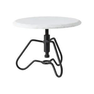 Kakfat Marmor - Hvitt på justerbar fot - Ø27 x 17 cm - www.frokenfraken.se