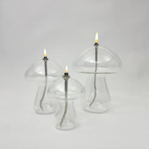 Oljelampe S – Glass – Soppformet – Ø8 x 10 cm - www.frokenfraken.se