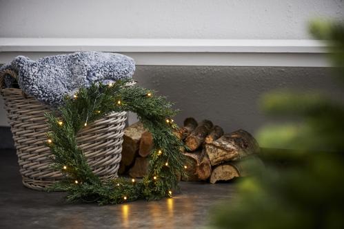 Krans med belysning - Thuja - 40 cm - Utomhus & Inomhusbruk - www.frokenfraken.se