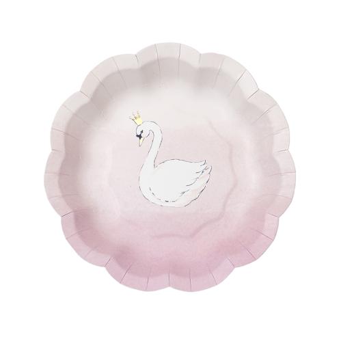 Papptallerkener - We Love Swans Gullfoliepapptallerkener - 18 cm - www.frokenfraken.se