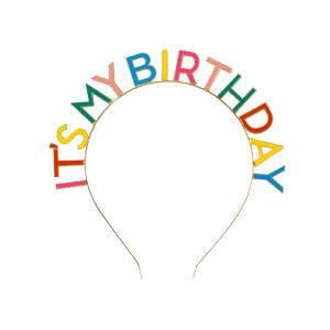 Diadem - Bursdag Brights Rainbow It's My Birthday Hodebånd - www.frokenfraken.se