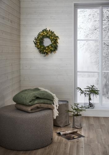 Krans med belysning - Greyland - 55 cm - Utomhus & Inomhusbruk - www.frokenfraken.se