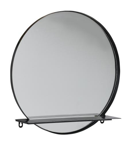 Spegel - Metall - Spegel - Svart - D 40,0cm - L 40,0cm - W - www.frokenfraken.se