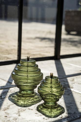 Oljelampe - Twin - Glass Grønn - Ø20 x 23 cm - www.frokenfraken.se