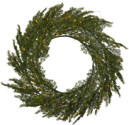 Krans - Thuja med belysning - Ø80 cm - www.frokenfraken.se