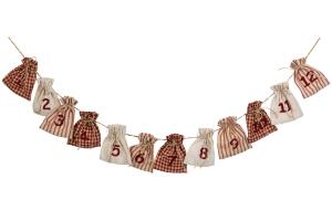 Adventskalender - Girlang 1-24 - Gammeldags - 180 cm - www.frokenfraken.se