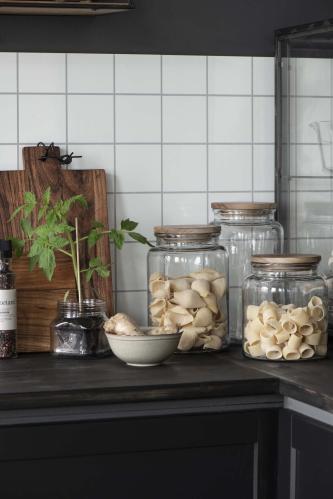 Glasburk med trelokk - 2350 ml - Ø16 X 18,5 CM - www.frokenfraken.se