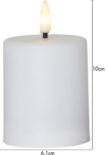 Batterilys – Blokklys – Ute & Inne – Ø6 x 10 cm – Timer - www.frokenfraken.se