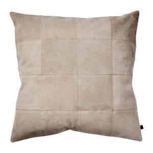 Putetrekk - Semsket skinn - Beige - 50 x 50 cm - www.frokenfraken.se