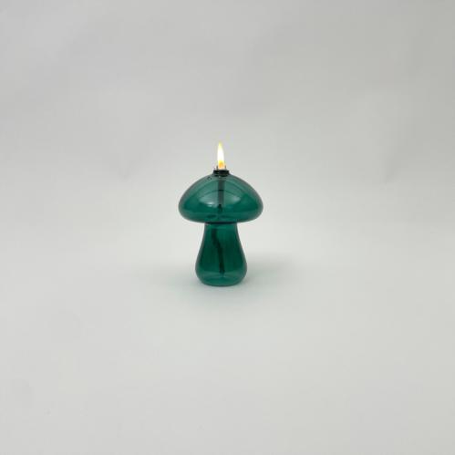 Oljelampe S – Soppformet – Grønn – Ø8 x 10 cm - www.frokenfraken.se