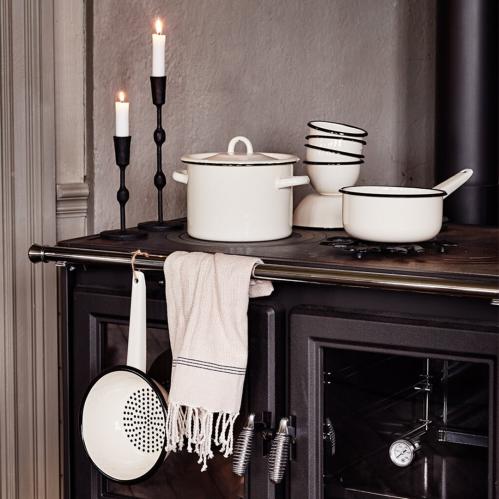 Kastrull - Emalj - Krem/Hvit - 3 L - www.frokenfraken.se
