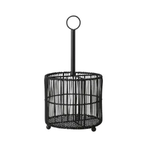 Bestikkholder - Svart - Ø15 x 31 cm - www.frokenfraken.se