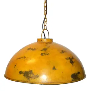 Taklampe - "Fabrikkstil Gul" - Ø52 - www.frokenfraken.se