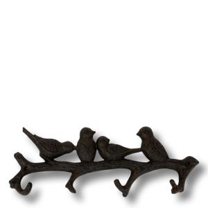 Kroklist - Jern - fugler - svart/brun - 3 x 11 x 30 cm - www.frokenfraken.se