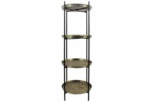 Hylla Brickor Mæssing/Svart - Ø48 x 159,5 cm - www.frokenfraken.se