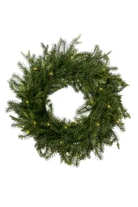 Krans med lys - Grønn - 65 cm - www.frokenfraken.se