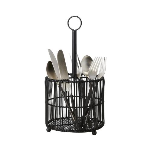 Bestikkholder - Svart - Ø15 x 31 cm - www.frokenfraken.se