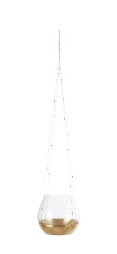 Lykt/Ampel - Hengende - Messing & Glass - Liten - www.frokenfraken.se