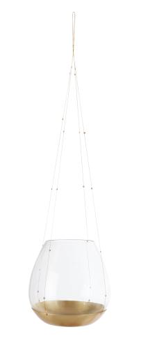 Lykt/Ampel - Hengende - Messing & Glass - Medium - www.frokenfraken.se