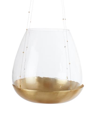 Lykt/Ampel - Hengende - Messing & Glass - Medium - www.frokenfraken.se