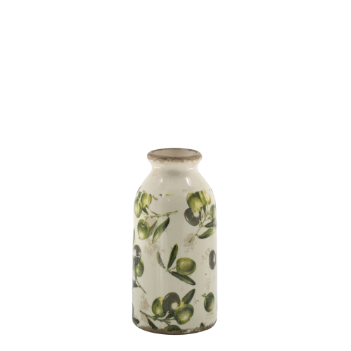 Krukke - Vase - Oliv - Ø7,5 x H15,5 cm - www.frokenfraken.se