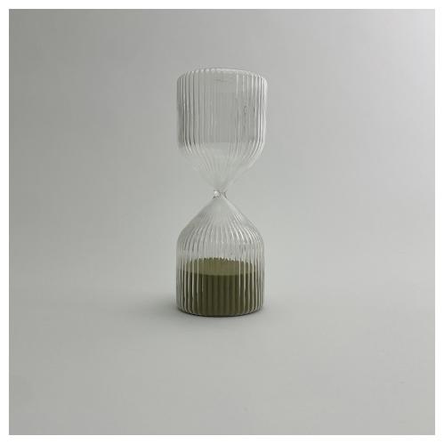Timglass - Gullfarget sand - Riflet - Ø10 x 26 cm - www.frokenfraken.se