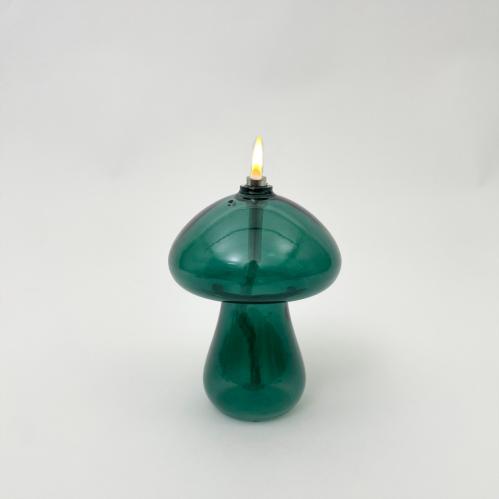 Oljelampe S – Soppformet – Grønn – Ø8 x 10 cm - www.frokenfraken.se