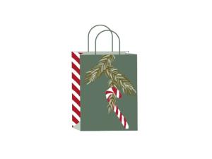 Gavepose – Liten – Jul – Polkagris – 14 cm - www.frokenfraken.se