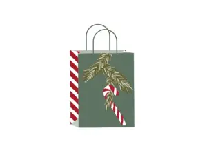 Gavepose – Liten – Jul – Polkagris – 14 cm - www.frokenfraken.se