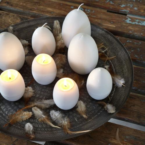 Lys - Egglys - Hønseegg - Naturlig størrelse - www.frokenfraken.se