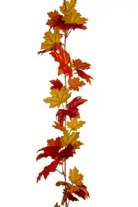 Girlang - Høstløv - Oransje - 190 cm - www.frokenfraken.se