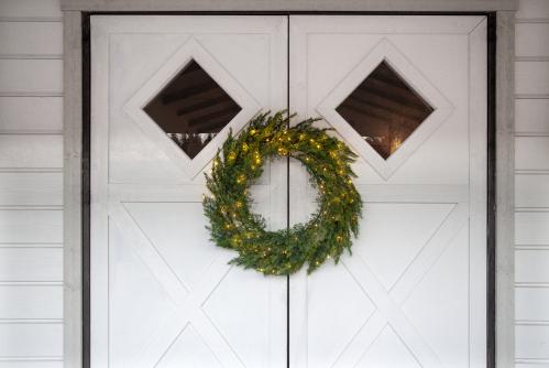 Krans - Thuja med belysning - Ø80 cm - www.frokenfraken.se