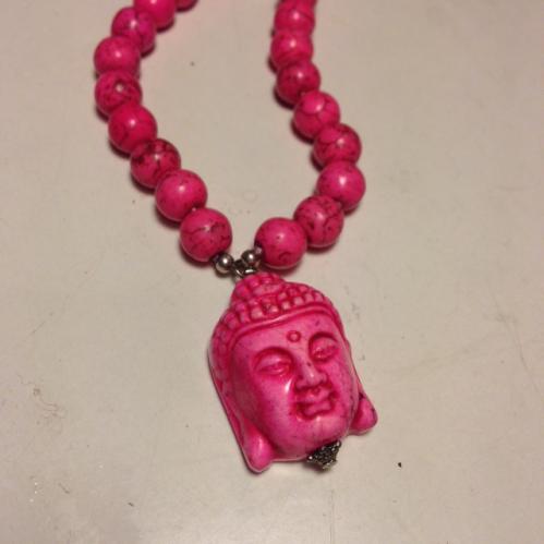Armbånd - Buddha - Rosa - www.frokenfraken.se