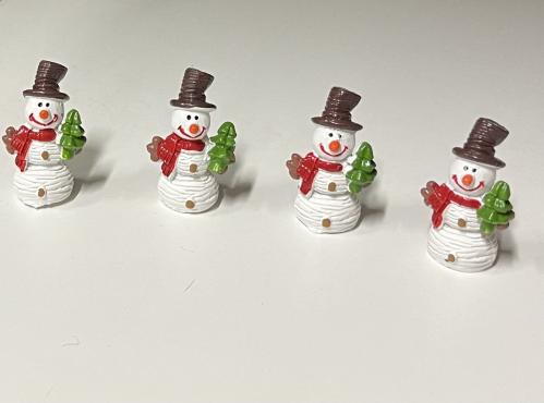 Snømann – 4 figurer – 3,5 x 2 x 2 cm - www.frokenfraken.se