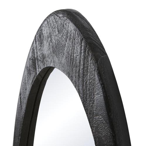 Spegel - Portland - Svart oval träram - 100 x 31 cm - www.frokenfraken.se