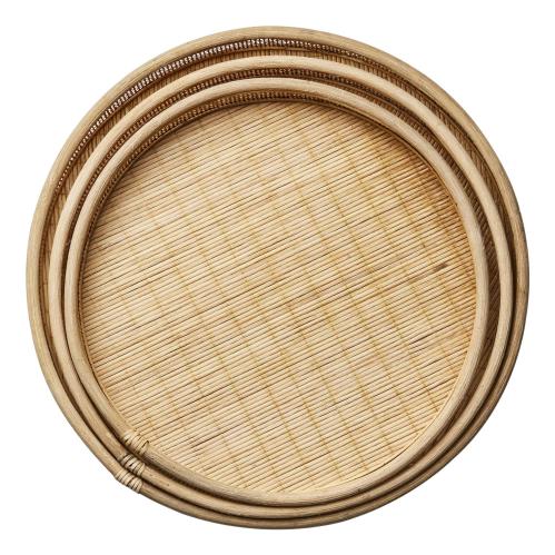 Brett - sett med 3 - Natur - Ø50 x 6 cm - www.frokenfraken.se
