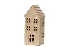 Lyslykt - Hus - LED - Beige - 17 cm - www.frokenfraken.se