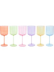 Vinglass – 6 farger – Ø9 x 22 cm - www.frokenfraken.se