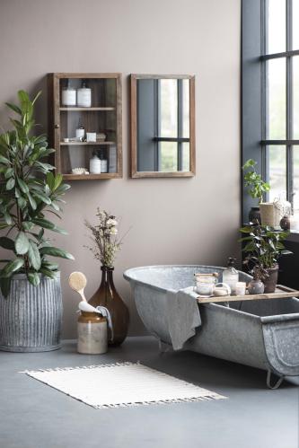 Speil med treramme - Kan henges horisontalt eller vertikalt - www.frokenfraken.se