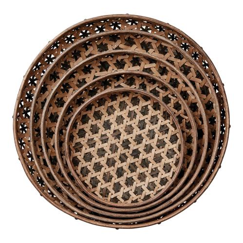 Brickor - set om 5 - Natur - Ø43 x 9 cm - www.frokenfraken.se