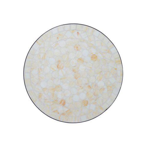 Trädgårdsbord - Off-White Mosaik - Järn - Ø70 x 72 cm - www.frokenfraken.se