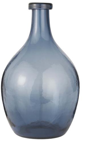 Glasflaske Blått Glass - IKKE MAT - Munblåst - www.frokenfraken.se