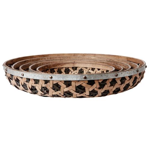 Brickor - set om 5 - Natur - Ø43 x 9 cm - www.frokenfraken.se
